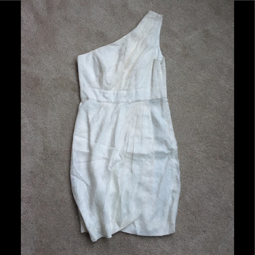 Shoshanna pleated one shoulder dress, size 4